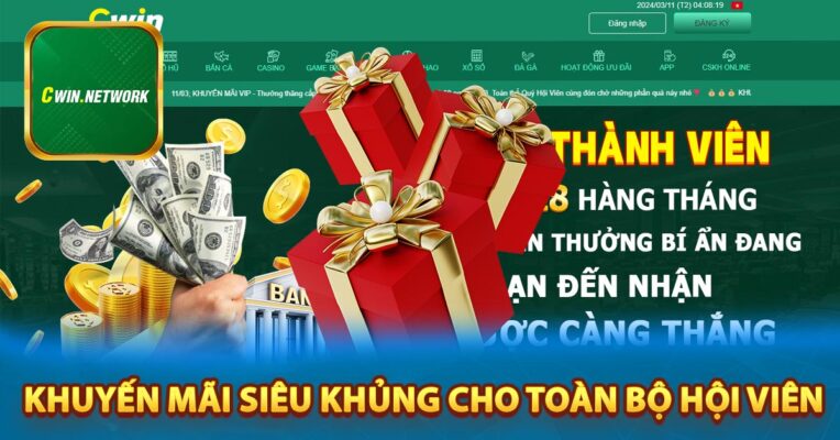 Khuyến mãi siêu khủng cho toàn bộ hội viên