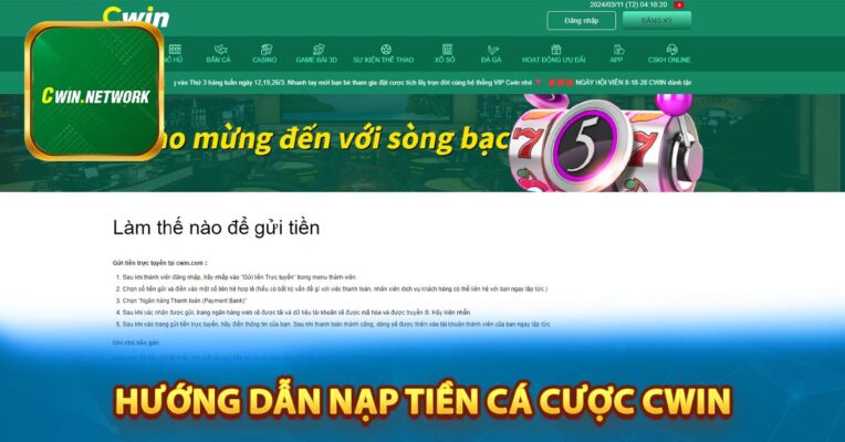 Hướng dẫn nạp tiền cá cược tại cổng game